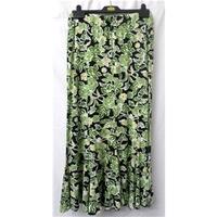Eastex - Size: 10 - Black and Green floral- Long dress
