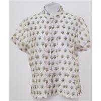 East size: 14 cream mix floral print blouse