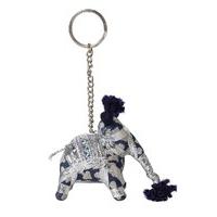 East Elephant Keyring NAVY