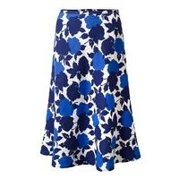 East Linen Sicily Print Skirt OCEAN