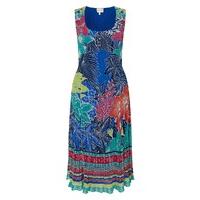 East Carina Print Pleat Dress OCEAN