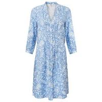 East Linen Antoinette Pintuck Dress CORNFLOWER