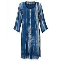 East Annez Silk Shibori Dress BLUE