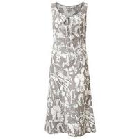 East Linen Etched Floral Dress LIMESTONE