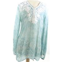 East Size 8 Aqua Floral Kaftan