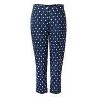 East Linen Spot Print Capri NAVY