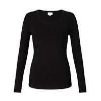 East Long Sleeve Jersey Top BLACK