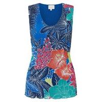 east carina print pleated top ocean