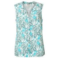 east linen sardinia sleeveless shirt turquoise