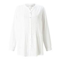 East Pintuck Dobby Blouse WHITE