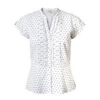 East Polka Dot Dobby Shirt WHITE