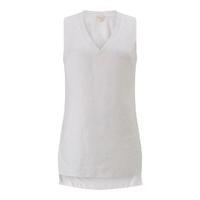 East V Neck Sleeveless Jersey WHITE