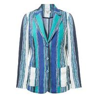 East Henley Print Linen Jacket INDIGO