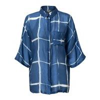 East Feliz Silk Shibori Shirt BLUE