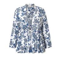 East Anokhi Shirin Print Jacket OCEAN