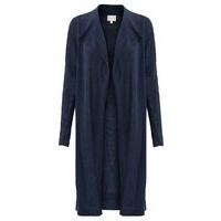 East Drape Front Linen Cardi NAVY