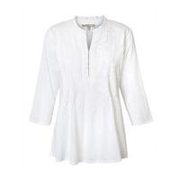 East Lilly Pintuck Blouse WHITE