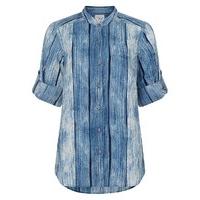 east shibori print shirt indigo