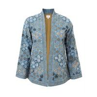 East Floral Embroidery Jacket NAVY