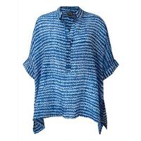 East Silk Handkerchief Shirt BLUE