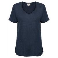 East Linen Jersey Top NAVY