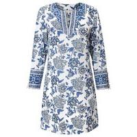 East Anokhi Shirin Embellished Tunic OCEAN