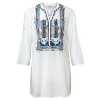 East Multicolour Embroidered Blouse WHITE