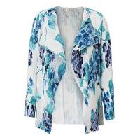 East Hydrangea Print Pleat Jacket CORNFLOWER