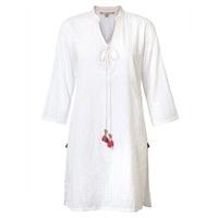 East Alfa Tassel Detail Tunic WHITE