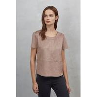 easily swaid faux suede top