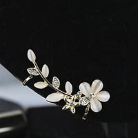 Ear Cuffs Alloy Rhinestone Simulated Diamond Birthstones Flower Jewelry Daily Casual 1pc