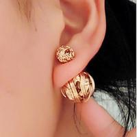 Earring Stud Earrings Jewelry Women Wedding / Party / Daily / Casual Alloy 1set Gold / Black / Silver