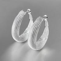 earring drop earrings jewelry women brass silver plated 2pcs silver