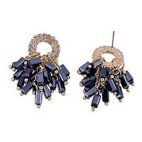 earrings set crystal unique design euramerican personalized alloy blue ...