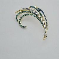 Ear Cuffs Rhinestone Alloy Animal Shape Peacock Gold Silver Jewelry Wedding Party Daily Casual