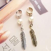 Earring Leaf Clip Earrings Jewelry Women Wedding / Party / Daily Alloy