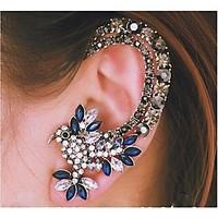 Ear Cuffs Luxury Fashion Rhinestone Alloy Animal Shape Bird Silver Jewelry For Wedding Party Daily Casual 1pc