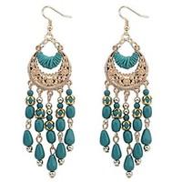 Earring Drop Earrings Jewelry Women Daily Alloy Gold