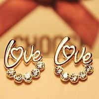 earring stud earrings jewelry women wedding party daily casual rhinest ...