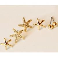 Earring Star Stud Earrings Jewelry Women Wedding / Party / Daily / Casual Rhinestone / Gold Plated Gold