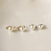 Earring Clip Earrings Jewelry Women Daily Alloy / Imitation Pearl Gold / Silver