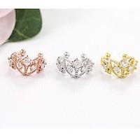 Earring Crown Ear Cuffs Jewelry Wedding / Party / Daily / Casual Alloy / Rhinestone Gold / Rose / Silver