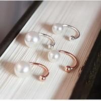 Ear Cuffs Pearl Imitation Pearl Gold Plated Silver Golden Jewelry Wedding Party Daily Casual