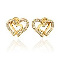 Earring Stud Earrings Jewelry Women Wedding / Party / Daily / Casual Gold Plated Gold