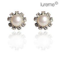 Earring Flower Stud Earrings Jewelry Women Daily Pearl / Sterling Silver White