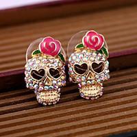 Earring Skull Stud Earrings Jewelry Women Daily / Casual Alloy 2pcs Gold