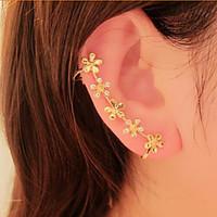 ear cuffs rhinestone alloy flower daisy jewelry party daily 1pc