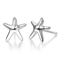 Earring Star Stud Earrings Jewelry Women Wedding / Party / Daily Sterling Silver 2pcs Silver