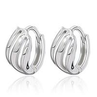 Earrings 925 Sterling Silver Hoop Earrings Jewelry Wedding Party Daily Casual