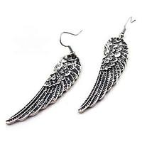 Earring Wings/Feather Drop Earrings Jewelry Women Party Alloy Silver